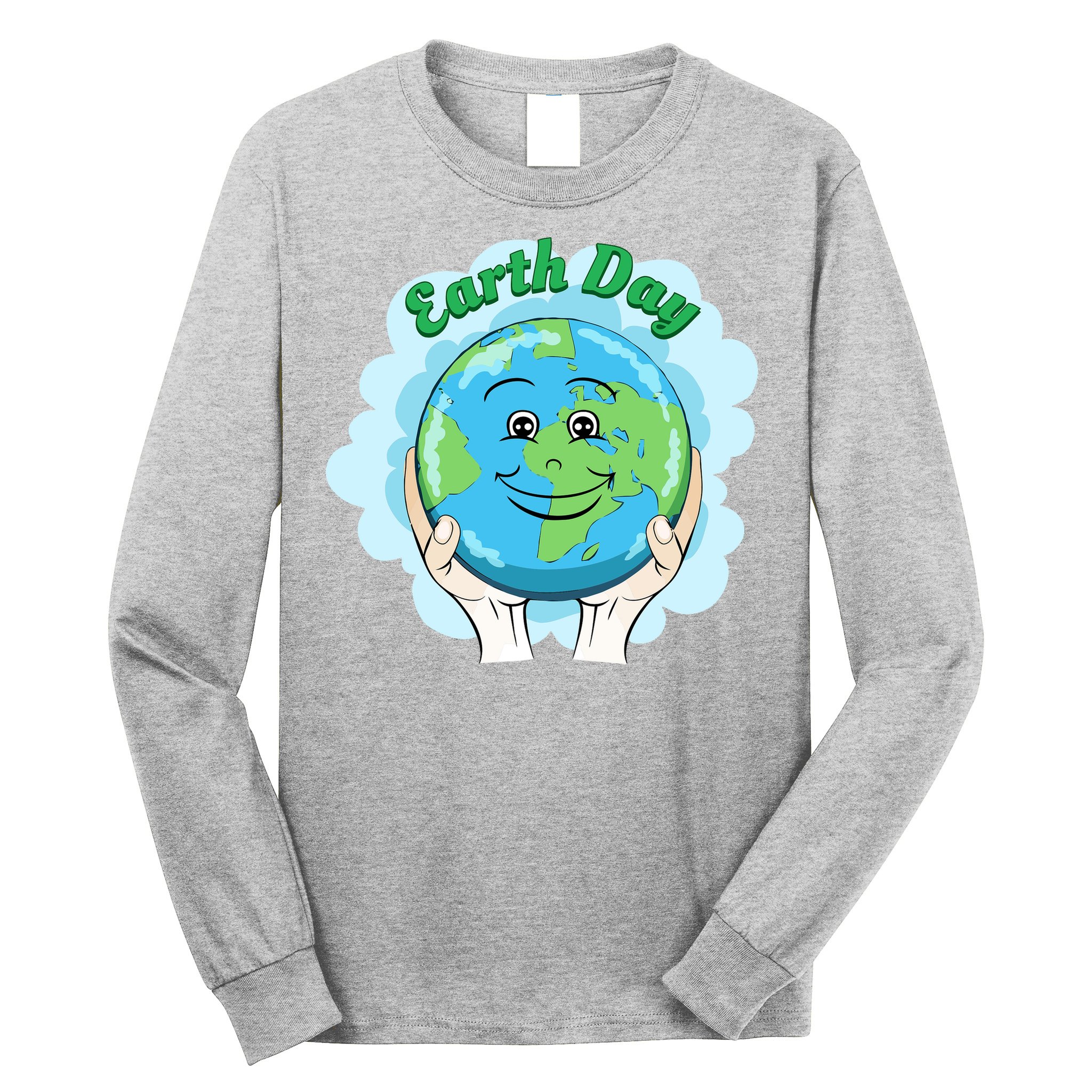 Earth Day Happy Globe Long Sleeve Shirt