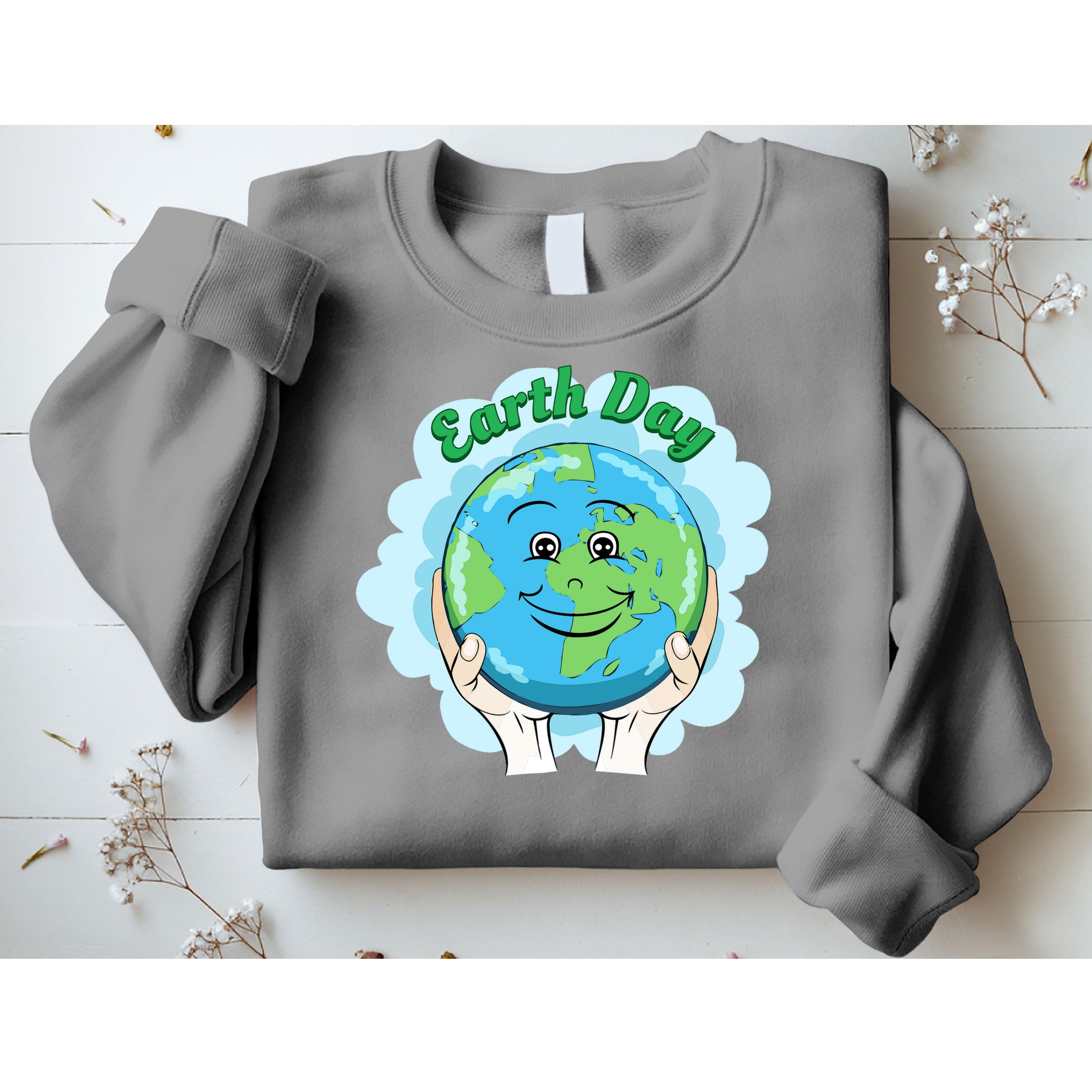 Earth Day Happy Globe Sweatshirt