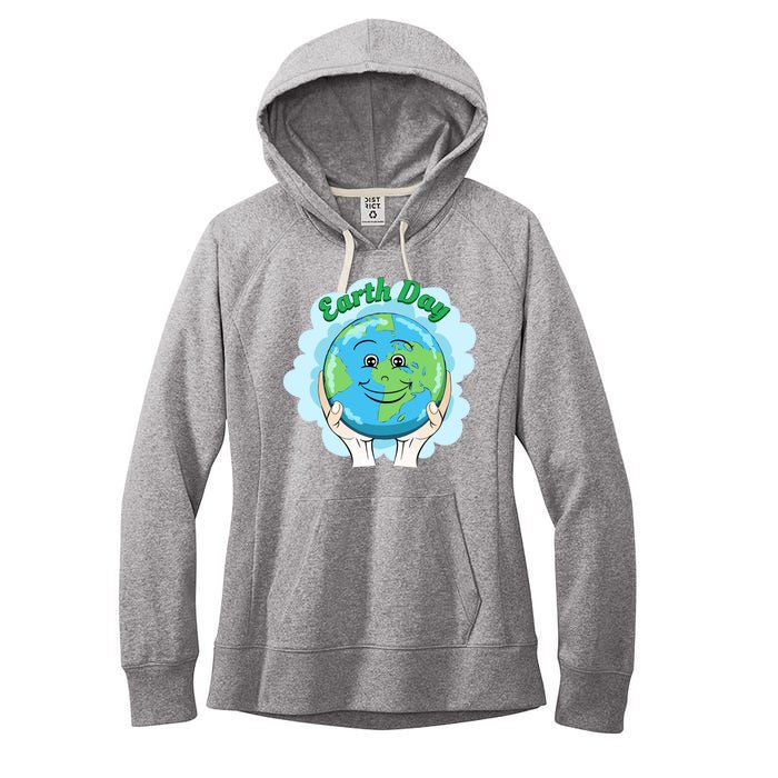 Earth Day Happy Globe Women's Fleece Hoodie