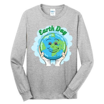 Earth Day Happy Globe Tall Long Sleeve T-Shirt