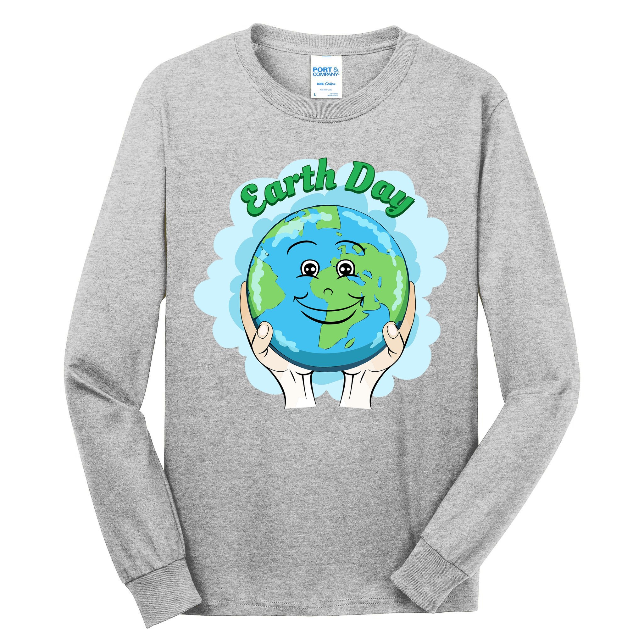 Earth Day Happy Globe Tall Long Sleeve T-Shirt