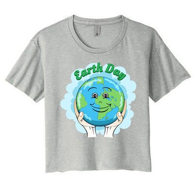 Earth Day Happy Globe Crop Top