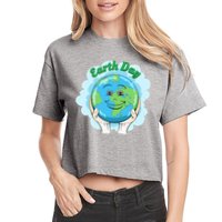 Earth Day Happy Globe Crop Top