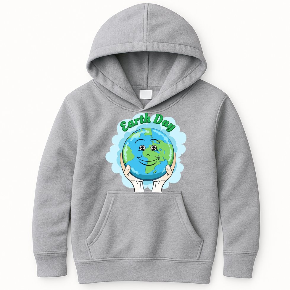 Earth Day Happy Globe Kids Hoodie
