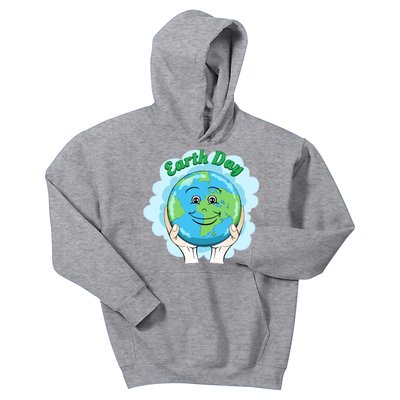 Earth Day Happy Globe Kids Hoodie