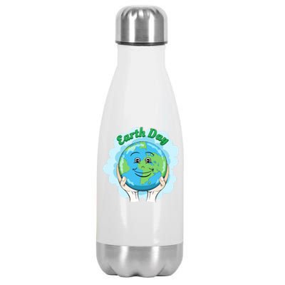 Earth Day Happy Globe Stainless Steel Insulated Water Bottle