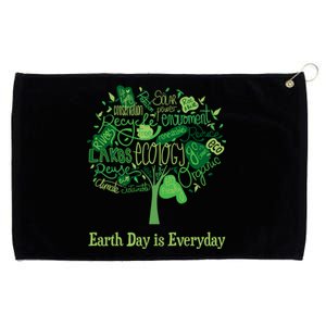 Earth Day Is Everyday Global Warming And Climate Graphic Gift Grommeted Golf Towel