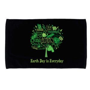 Earth Day Is Everyday Global Warming And Climate Graphic Gift Microfiber Hand Towel