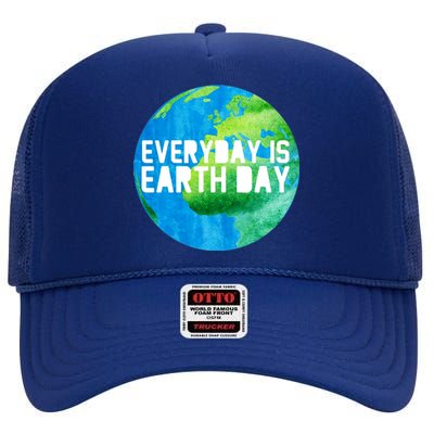 Every Day Is Earth Day 1970 Environtal Green Gift High Crown Mesh Back Trucker Hat