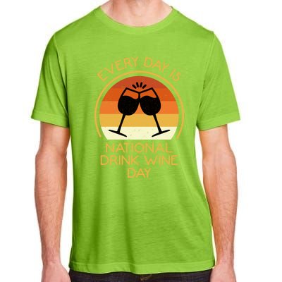 Every Day Is National Wine Day Gift Wine Tasting Cool Gift Adult ChromaSoft Performance T-Shirt