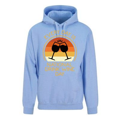 Every Day Is National Wine Day Gift Wine Tasting Cool Gift Unisex Surf Hoodie