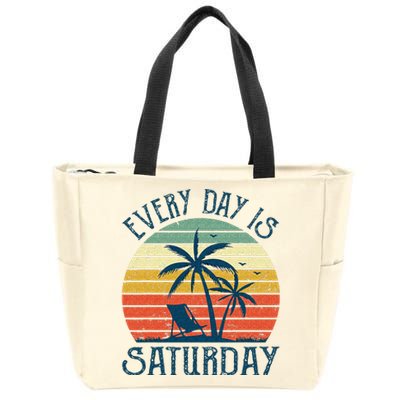 Every Day Is Saturday Funny Retirement Gift Men Women Zip Tote Bag