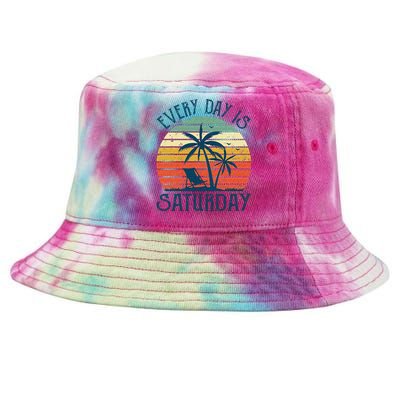 Every Day Is Saturday Funny Retirement Gift Men Women Tie-Dyed Bucket Hat