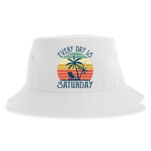 Every Day Is Saturday Funny Retirement Gift Men Women Sustainable Bucket Hat