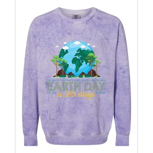 Earth Day is 365 Days Colorblast Crewneck Sweatshirt