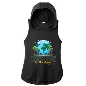 Earth Day is 365 Days Ladies PosiCharge Tri-Blend Wicking Draft Hoodie Tank