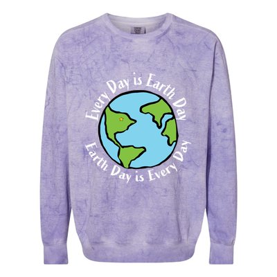 Every Day Is Earth Day World Colorblast Crewneck Sweatshirt