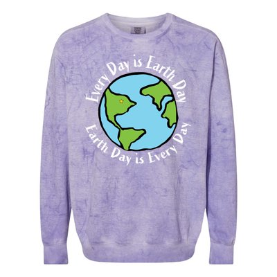 Every Day Is Earth Day World Colorblast Crewneck Sweatshirt