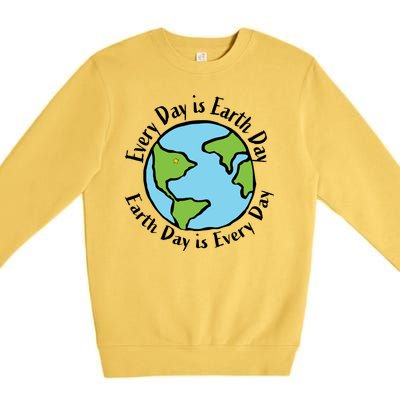 Every Day Is Earth Day World Premium Crewneck Sweatshirt