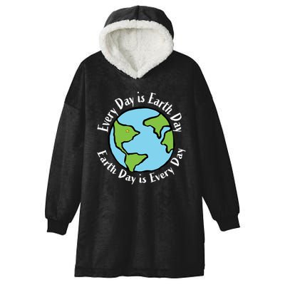 Every Day Is Earth Day World Hooded Wearable Blanket