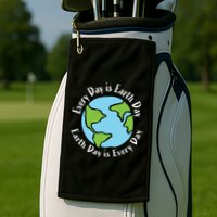 Every Day Is Earth Day World Golf Towel