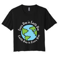 Every Day Is Earth Day World Women's Crop Top Tee