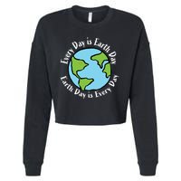 Every Day Is Earth Day World Cropped Pullover Crew