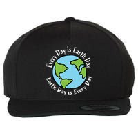 Every Day Is Earth Day World Wool Snapback Cap