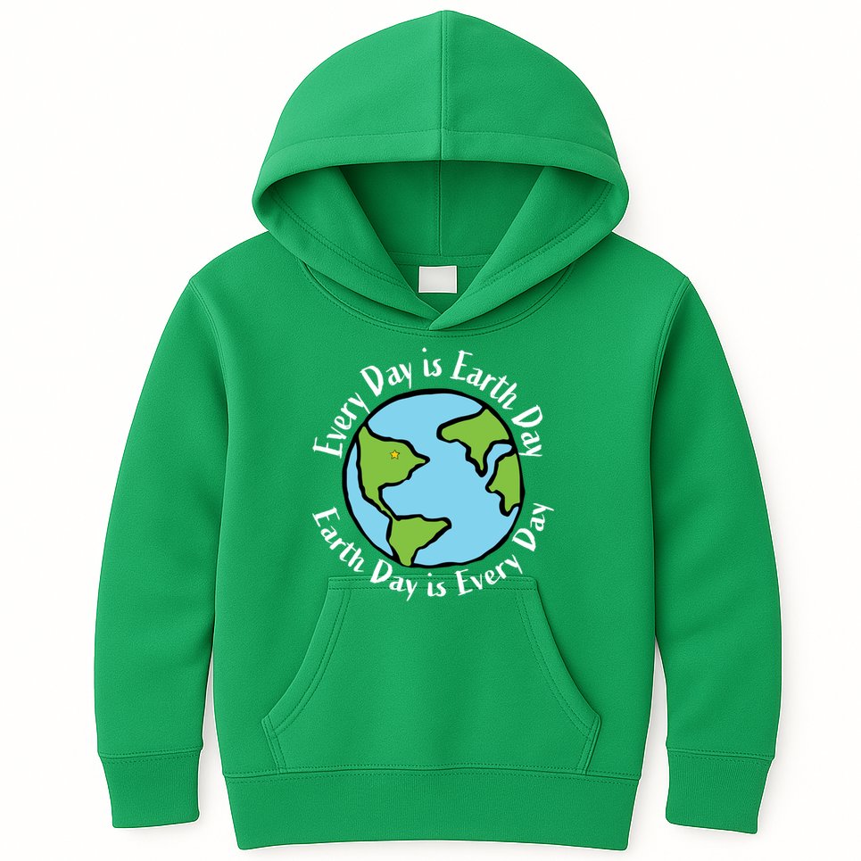 Every Day Is Earth Day World Kids Hoodie