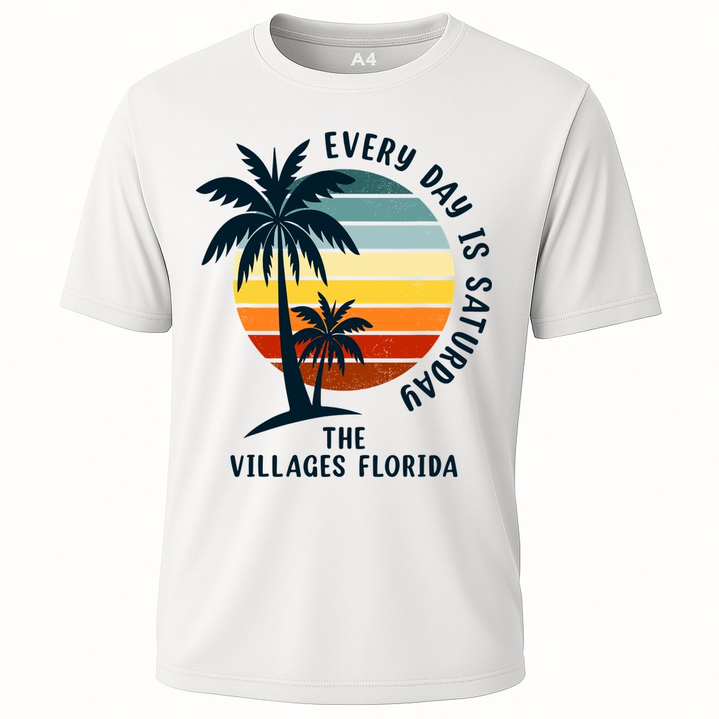 Every Day Is Saturday The Villages Florida Retro Vintage Cooling Performance Crew T-Shirt