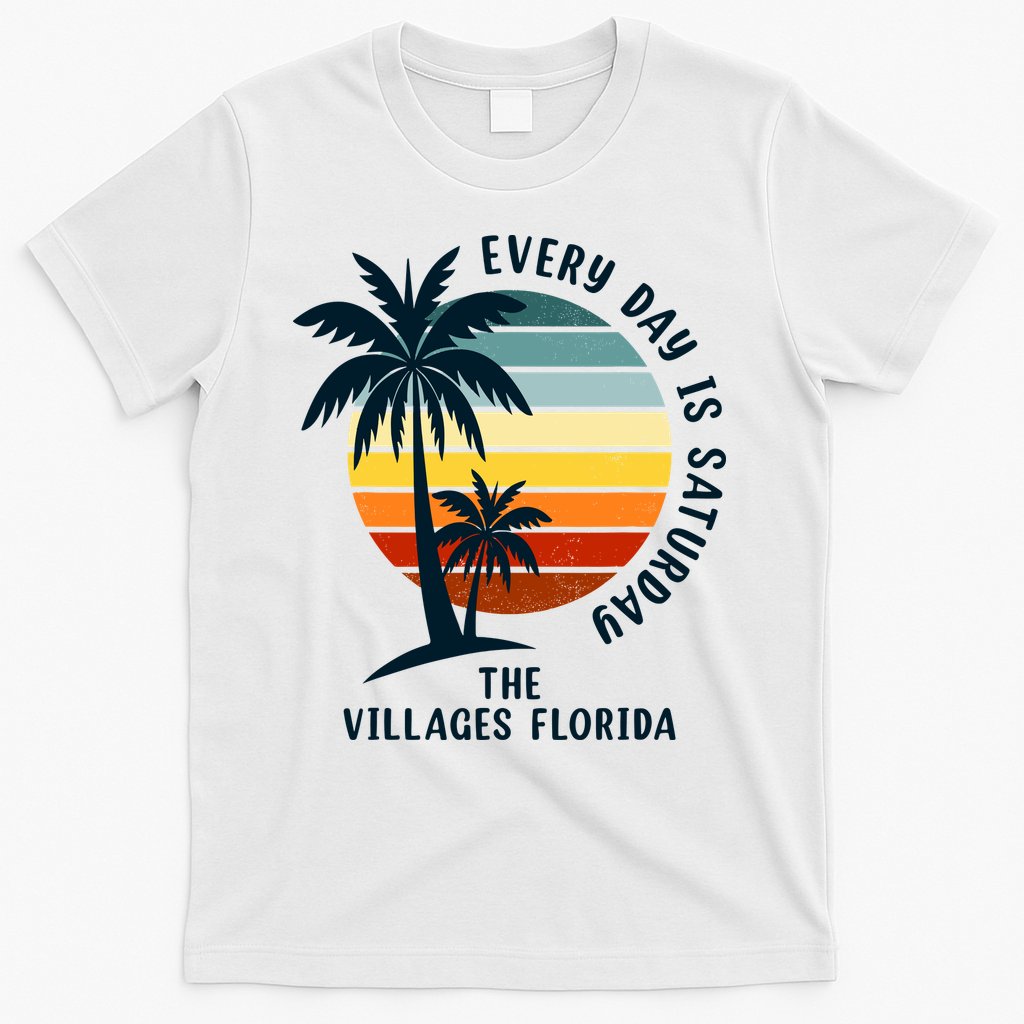 Every Day Is Saturday The Villages Florida Retro Vintage T-Shirt