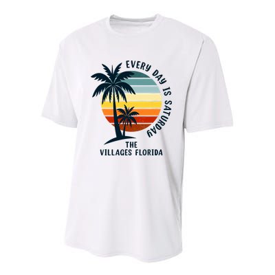 Every Day Is Saturday The Villages Florida Retro Vintage Youth Performance Sprint T-Shirt