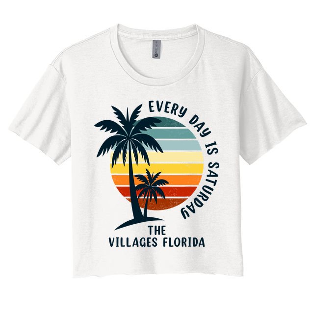 Every Day Is Saturday The Villages Florida Retro Vintage Crop Top