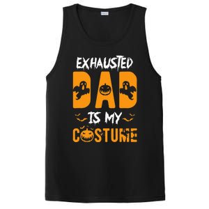 Exhausted Dad Is My Costume Funny Halloween Gift PosiCharge Competitor Tank