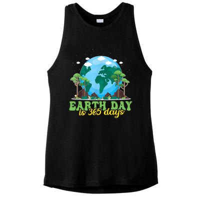 Earth Day Is 365 Days Cool Gift Ladies PosiCharge Tri-Blend Wicking Tank