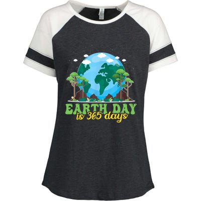 Earth Day Is 365 Days Cool Gift Enza Ladies Jersey Colorblock Tee