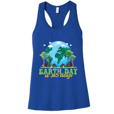 Earth Day Is 365 Days Cool Gift Women's Racerback Tank