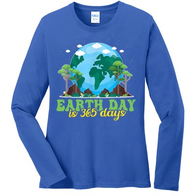 Earth Day Is 365 Days Cool Gift Ladies Long Sleeve Shirt