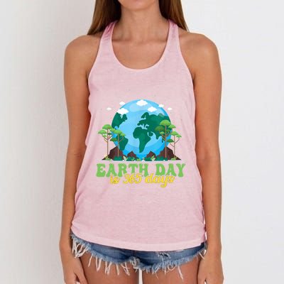 Earth Day Is 365 Days Cool Gift Women's Knotted Racerback Tank