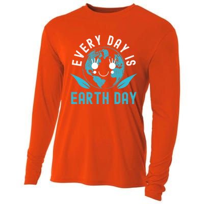 Every Day Is Earth Day Mother Earth Pro Environt Gift Cooling Performance Long Sleeve Crew