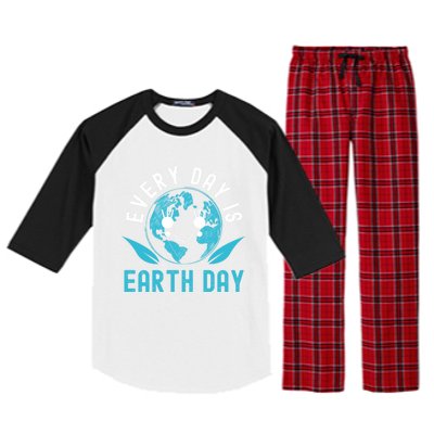 Every Day Is Earth Day Mother Earth Pro Environt Gift Raglan Sleeve Pajama Set