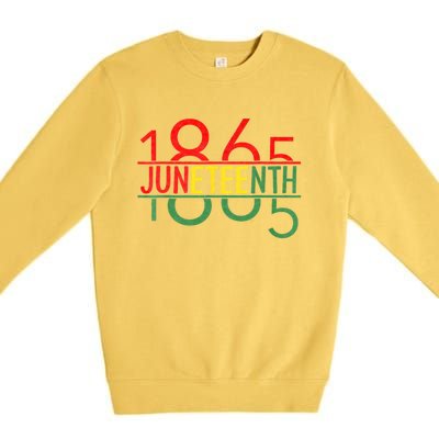 Emancipation Day Is Great With 1865 Juneteenth Flag Premium Crewneck Sweatshirt