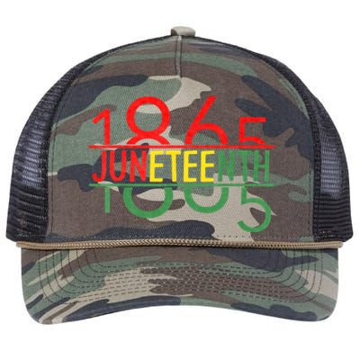 Emancipation Day Is Great With 1865 Juneteenth Flag Retro Rope Trucker Hat Cap