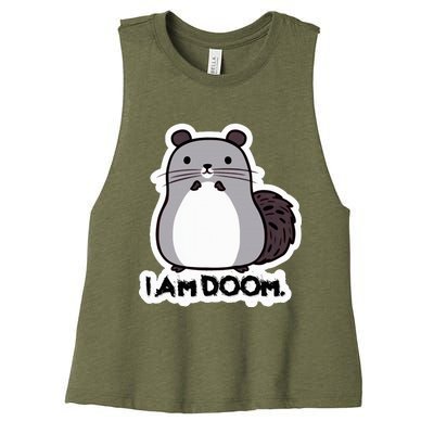 Ezekiel Darkbranch I Am Doom. Women's Racerback Cropped Tank