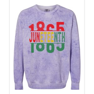 Ecipation Day Is Great With 1865 Junenth Cool Gift Colorblast Crewneck Sweatshirt