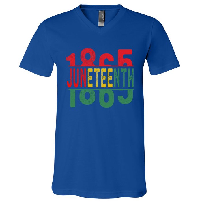 Ecipation Day Is Great With 1865 Junenth Cool Gift V-Neck T-Shirt