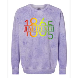 Emancipation Day Is Great With 1865 Juneteenth Flag Apparel Gift Colorblast Crewneck Sweatshirt