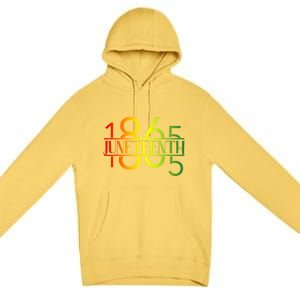 Emancipation Day Is Great With 1865 Juneteenth Flag Apparel Gift Premium Pullover Hoodie