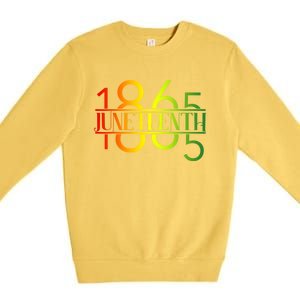 Emancipation Day Is Great With 1865 Juneteenth Flag Apparel Gift Premium Crewneck Sweatshirt