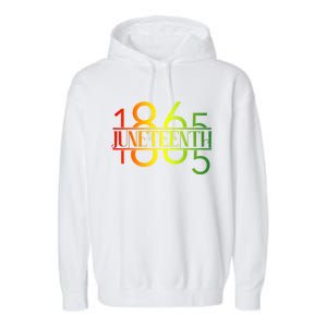 Emancipation Day Is Great With 1865 Juneteenth Flag Apparel Gift Garment-Dyed Fleece Hoodie